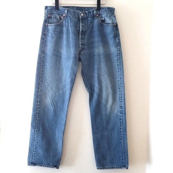 Levi's 501XX Button Fly Straight Leg Mens Jeans Tag Size 38x34 Grade B!-04-b - Picture 1 of 3